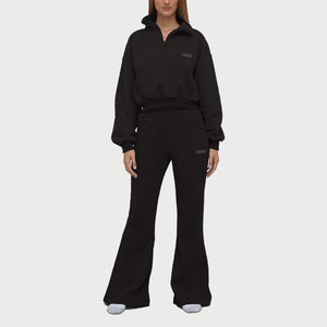 Ensemble de survêtement deux pièces pour femme, de haute qualité, pour le jogging, l'entraînement et le sport, vente en gros OEM - Product Image 3