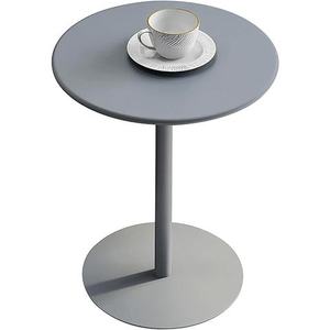 Modern Round Marble Top <b>Casting</b> Aluminium Coffee Table with Tapered Base for Living Room Decorative Furniture - Product Image 4