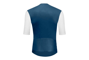Men Short Sleeve <b>Cycling</b> Jersey Blue White Mesh Fitted Zipper Closure Summer Breathable Sport Top jersey <b>cycling</b> - Product Image 2