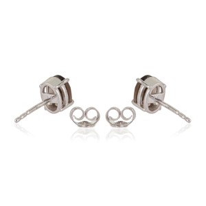 5x7 mm Oval Cut Natural Smoky Topaz Gemstone 925 <b>Sterling</b> <b>Silver</b> <b>Stud</b> Earrings Fine Jewelry For Women's - Product Image 6