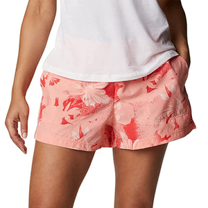 Shorts en molleton 100 % coton pour femme, couleur chinée, légers, avec fentes latérales, vente en gros - Product Image 1