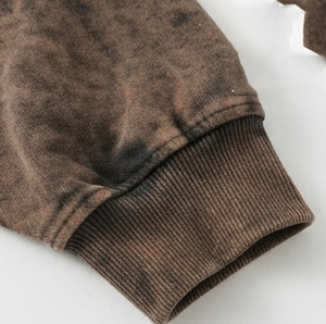 Sudadera con capucha de felpa para mujer, lavado ácido, oversize, corte holgado, algodón grueso, ropa de invierno - Product Image 4