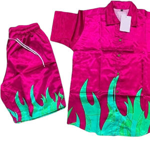 Ensemble court pour homme à col rond, sublimation, coton respirant, logo personnalisé, coupe-vent réfléchissant, durable, ensemble court sublimation pour homme - Product Image 3