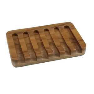Jabonera Ovalada de Madera Natural con Ranuras de Drenaje, Soporte Ecológico para Jabón en Barra, Accesorios para Lavabo de Baño, Proveedor al por Mayor - Product Image 3