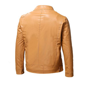 Veste de moto pour homme en cuir PU, veste en cuir véritable de haute qualité, épaisse et tendance pour l'hiver, fabrication de qualité supérieure - Product Image 3