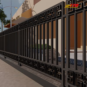 Panneaux de clôture décoratifs en métal pour extérieur, panneaux de clôture en fer forgé pour la maison, panneaux d'intimité durables, anti-rouille, design de clôture de jardin - Product Image 2