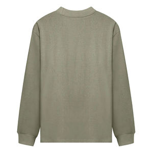 Sudadera de Cuello Redondo para Hombre, Color Verde Oliva, Manga Larga, Corte Regular, 100% Algodón, con Bolsillo, Transpirable y Ecológica - Product Image 2