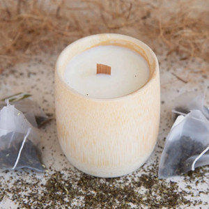 Accessoire de parfum d'ambiance pour la maison, bougies d'aromathérapie naturelles, prix le plus bas, bougie dans un pot en bambou à vendre - Product Image 3