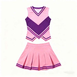 Uniforme de cheerleading personnalisé pour femmes adultes, ensemble 2 pièces, polyester/coton, logo d'équipe imprimé - Product Image 2