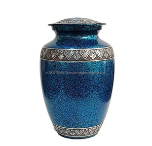 Urnas de cremación de aluminio personalizadas de alta calidad, acabado de mármol azul, venta al por mayor para cenizas masculinas y femeninas, suministros funerarios grabados - Product Image 6