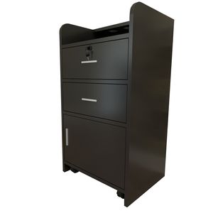 Mobiletto Organizzatore Nero per Salone di Bellezza, Tavolino Laterale - Product Image 4