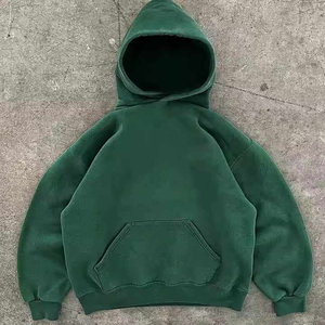 Sudadera de doble capa OEM Streetwear con efecto desgastado, lavado ácido, bajo sin rematar, algodón vintage, estilo hip-hop, personalizada para hombre - Product Image 3