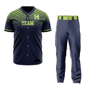 Meilleur fabricant d'uniformes de baseball 100% polyester, nouveau design, léger, séchage rapide, respirant, services OEM personnalisés pour - Product Image 1