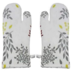 Custom Logo Printed Eco-Friendly Linen Oven Mitts Cotton BBQ Kitchen <b>Gloves</b> Sublimation Style Heat Resistant for Home <b>Cooking</b> - Product Image 2