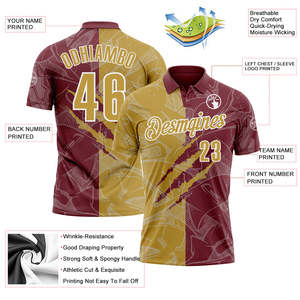 Custom <b>Vintage</b> Sublimated <b>Polo</b> <b>Shirt</b> OEM ODM Manufacturer Performance Polyester Sportswear Factory Wholesale Bulk Orders - Product Image 3
