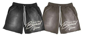 High Quality Men's Acid Washed Cotton T-Shirt And Shorts <b>Set</b> With Brand Logo Print Summer Casual Wear <b>2</b> <b>Piece</b> Outfit - Product Image 4