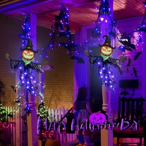 Decorazioni di Halloween da Esterno ILLUMINEW a Forma di Zucca in Metallo Alimentate a Energia Solare con Occhi Luminosi - Product Image 2