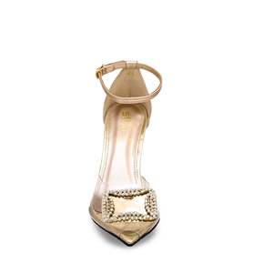 Sandales à talons dorées FN5856 Chaussures de mariée élégantes - Product Image 1
