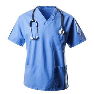 Conjunto de Uniformes Médicos con Cuello en V y Múltiples Bolsillos, Camisa de Tela de Lona y Pantalones Deportivos para Médicos y Enfermeras, Ropa de Cirugía para Hospital - Product Image 5