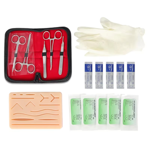 Complete <b>Suture</b> Practice <b>Kit</b> Stainless Steel Scissors Forceps Minor Surgery Training German stainless steel Medic instruments - Product Image 3