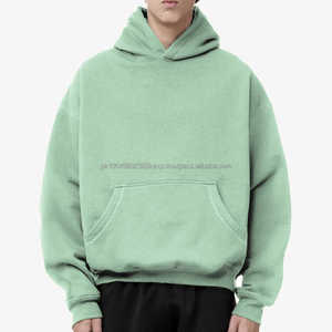 Baggy 100% Cotton Heavyweight <b>Fleece</b> Boxy Fit <b>Hoodie</b> Manufacturers Custom High Quality <b>Oversized</b> Blank Cropped <b>Hoodie</b> <b>Men</b> - Product Image 4