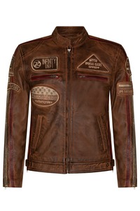Blouson de motard en cuir premium pour homme, en cuir de vachette véritable, vêtement d'extérieur pour moto, service d'échantillons OEM ODM disponible, usine - Product Image 6