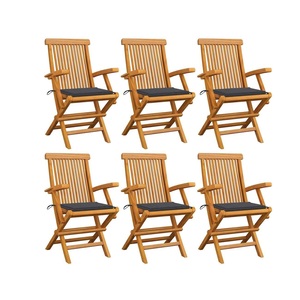 Chaises empilables en teck américain, fabriquées en Indonésie, meubles en bois massif - Product Image 1