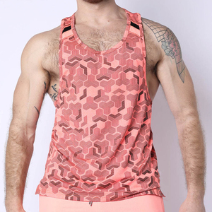 Último Diseño, Mejor Calidad, Camiseta sin Mangas para Hombre, 100% Poliéster Estampado, Venta al por Mayor, Tejido Transpirable, para Uso Casual y Deportivo - Product Image 1