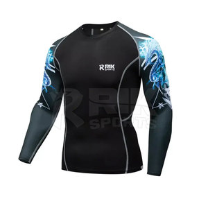 Rashguard de sublimation en tissu léger et durable, coupe confortable, idéal pour la natation et le surf en extérieur - Product Image 2