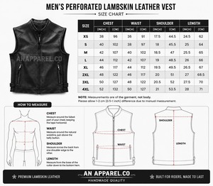เสื้อกั๊กหนังแกะแบบมีรูระบายอากาศสำหรับผู้ชาย สไตล์คาเฟ่เรเซอร์  แบบมีซิป  ระบายอากาศได้ดี เหมาะสำหรับขี่มอเตอร์ไซค์ - Product Image 6