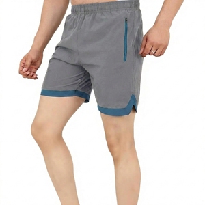Quick Dry Sport <b>Shorts</b> With Zipper Pocket Elastic Waist Mid Length Woven <b>Polyester</b> <b>shorts</b> men lightweight running - Product Image 5