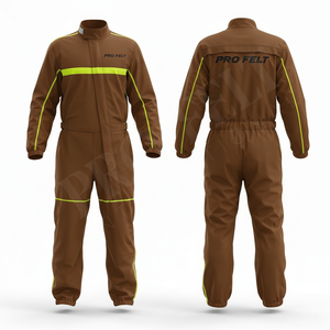 Combinaison de travail industrielle haute visibilité résistante avec bandes réfléchissantes, combinaison de moto en cuir personnalisée de haute qualité - Product Image 4