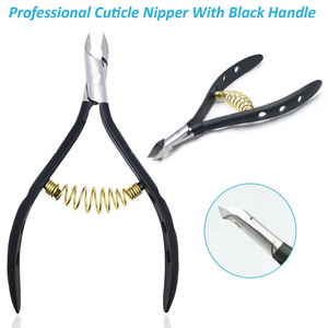 Cortacutículas Profesional de Acero Inoxidable con Mango Negro y Resorte Dorado, Herramienta para Remover Piel Muerta, con Logotipo Personalizado, Venta al Por Mayor - Product Image 4