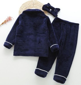 Ensemble de pyjamas en polaire pour enfants, manches longues, imprimé chat de dessin animé, vêtements de nuit d'hiver pour filles et garçons, vêtements thermiques confortables pour la maison - Product Image 4