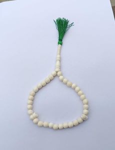 Perles de prière musulmanes en os de chameau naturel, écologiques, polies, Kerbai Imam 10mm, 33 paire de perles Kerbai Tianzhu, Tasbih, chapelet islamique - Product Image 3