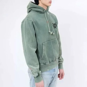 Sudaderas con capucha de secado rápido, transpirables, básicas, con lavado ácido para hombre, impresión de logotipo personalizada, alta calidad, precio económico, sudaderas con capucha para hombre con lavado ácido. - Product Image 3