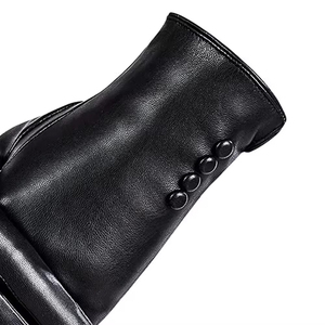 Gants d'hiver pour femmes, mode, coupe-vent, en cuir de mouton véritable avec fourrure de renard véritable, pour la conduite en extérieur, usage quotidien décontracté, design OEM - Product Image 6
