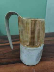 Taza de búfalo de alta calidad, elegante jarra de vino o cerveza vikinga, cuerno de buey mediano, artesanía Natural tallada para viajes - Product Image 2