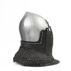 Casque de chevalier médiéval Bascinet Clapvisor en maille croisée, calibre 16, avec rembourrage, fait main, pour croisé, cosplay - Product Image 2