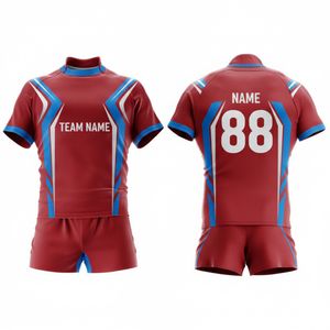 Uniforme de Rugby Sublimado Personalizado, Tela de Malla de Secado Rápido y Transpirable, Ropa Deportiva Unisex para Adultos, Nombre y Logotipo Personalizados - Product Image 1