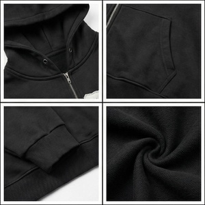 เสื้อฮู้ดซิปสีดำสำหรับผู้ชาย แบรนด์ North Approach ผ้าฝ้ายเฟรนช์เทอร์รี่ ทรงปกติ มีกระเป๋าหน้า พิมพ์ลายตัวอักษร เหมาะสำหรับใส่ในฤดูใบไม้ร่วง - Product Image 4