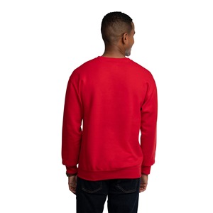 Sweat-shirt unisexe Relevo rouge à capuche et fermeture éclair, coupe classique, couleur unie, décontracté, pour l'automne, avec logo imprimé par transfert thermique sur le devant, tricoté - Product Image 4