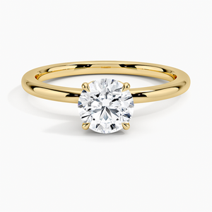 Bague de fiançailles en or étincelant, style diamant élégant, pierre romantique, bijoux de mariage, cadeau - Product Image 4