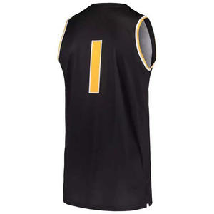 INDEX APPAREL Custom Sublimated Basketball Jersey Black Yellow Sleeveless Crew Neck Men's <b>Athletic</b> Fit Adult All Seasons - Product Image 2