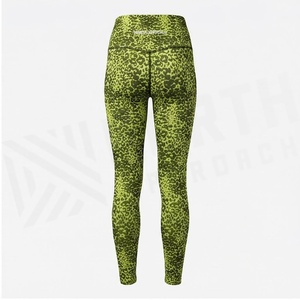 Leggings taille haute imprimé léopard, longueur intégrale, avec effet froncé aux fesses, en Spandex et Polyester, extensibles dans les quatre sens, pour le yoga - Product Image 2