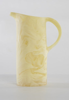 Carafe à eau moderne en verre marbré vert avec poignée et bec verseur