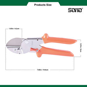 Tijeras de Podar Industriales de Alta Resistencia SONO J520 para Jardín y Árboles Frutales, para Ramas Gruesas, con Mango de PVC Cromado y Acero al Carbono - Product Image 4