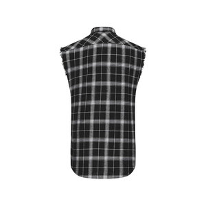 Camisa de Franela sin Mangas Personalizada, Fabricante de Camisas de Franela OEM, Camisas con Botones, Camisas sin Mangas para Rendimiento Muscular - Product Image 3