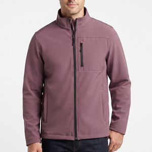 Veste de randonnée imperméable coupe-vent en toile pour homme avec logo personnalisé sur le devant - Product Image 1