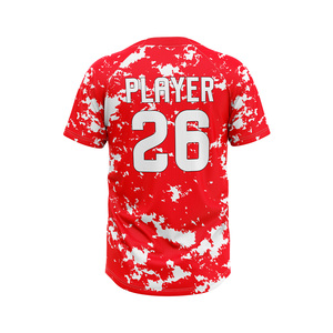 Maillot de baseball personnalisé OEM ODM 100% polyester à manches courtes, respirant, séchage rapide, évacuation de l'humidité, imprimé numériquement - Product Image 2